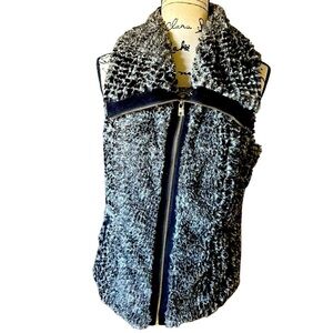 Marc New York / Andrew Marc Animal Print  Faux  Fur Vest Size Small